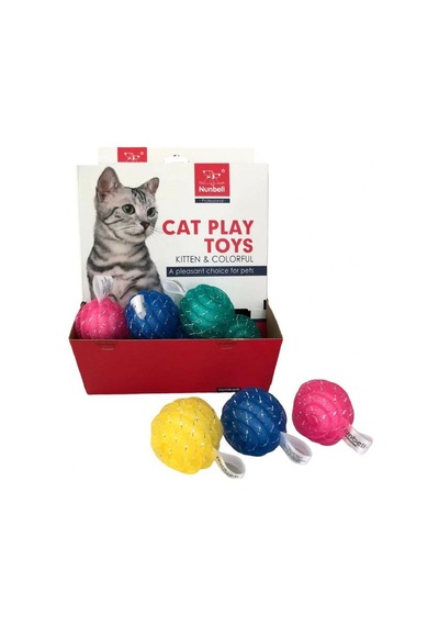 Nunbell Hışırtılı Kedi Oyuncağı Top 4 CM