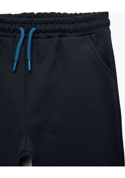 Koton Cep Detaylı Beli Bağlamalı Şardonlu Basic Jogger Eşofman Altı Lacivert 7wkb40020tk
