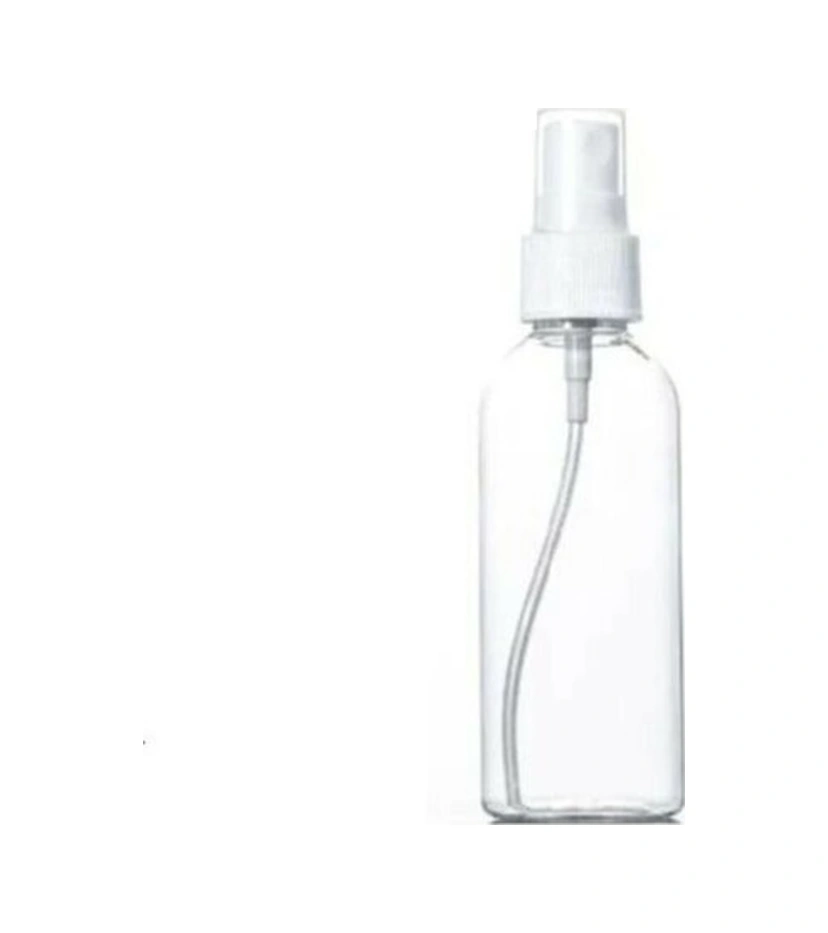 100ml Plastik Şeffaf Şişe Beyaz Sprey Başlık, 24 Adet, Dezenfektan Şişesi, Plastik Şişe, Medikal Şişe, Boş Şişe, Parmak Sprey Başlık, Spreyli Şişe Diğer