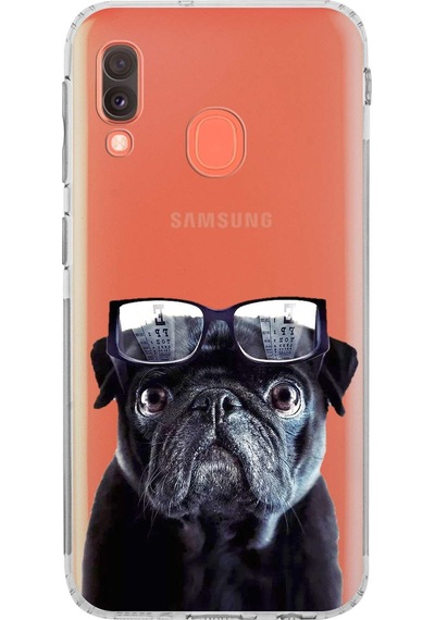 Samsung Galaxy A20e İle Uyumlu Köpek 3 Kamera Korumalı Şeffaf Kılıf Şeffaf