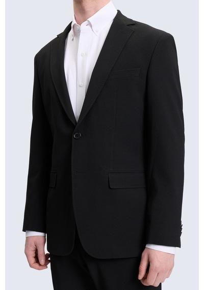 Hatemoğlu Siyah Slim Fit Mono Yaka Casual Takım Elbise