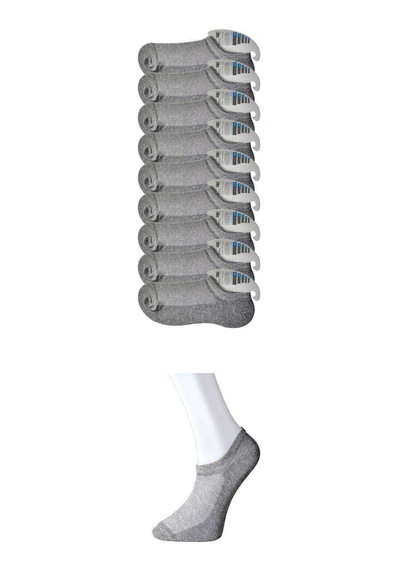 Gri Erkek Görünmez Çorap 9 Çift Çok Renkli