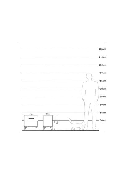 Arges Komodin Tek Çekmeceli 44x30x48 Aytaşı-aytaşı Aytaşı