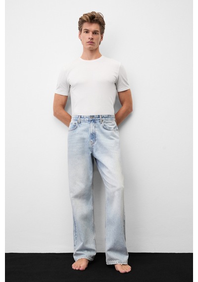 Grımelange Grimelange Carpe Erkek Straight Fit Açık Mavi Jeans