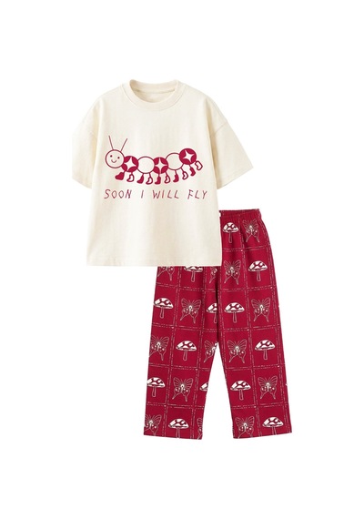 Monila Kız Çocuk Pamuklu Tırtıl Baskılı T-shirt Ve Bordo Baskılı Eşofman Alt Üst Takım Ekru/bordo Monila Kız Çocuk Pamuklu Tırtıl Baskılı T-shirt Ve Bordo Baskılı Eşofman Alt Üst Takım Ekru/bordo