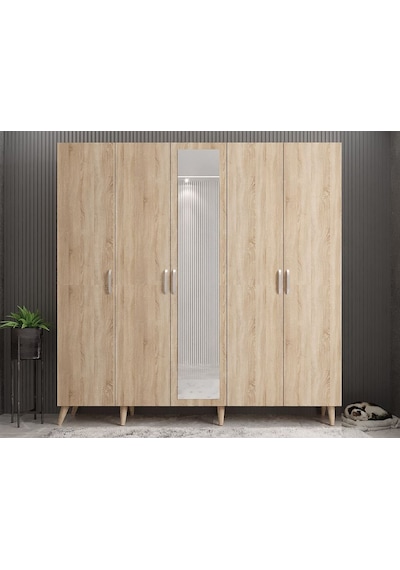Açelya Portmanto Vestiyer Meşe - Montaj Dahil 225cm M12