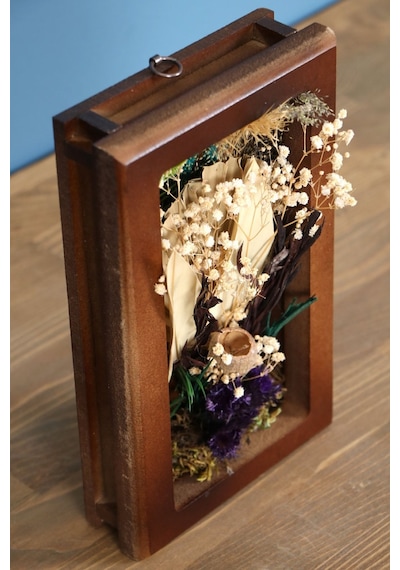 Yapay Çiçek Deposu Dekoratif Çiçekli Çerçeve Tablo 15cmx24cm Kod:120