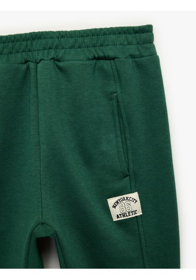 Koton Pamuklu Cep Detaylı Beli Lastikli Oversize Jogger Eşofman Altı Yeşil 7wmb40043tk