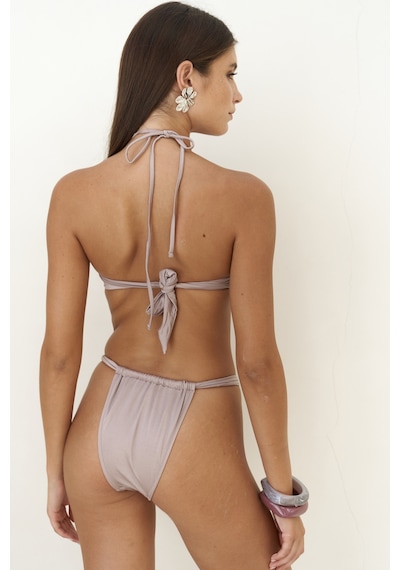Mai Collection Mai Studios Co. Bunga Büzgü Detay Kalın Bantlı Lila Bikini Altı Lila