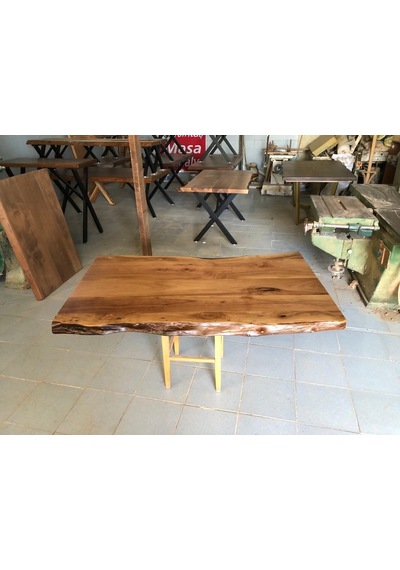 Bintaşmobilya Ceviz Ağacı Kütük Masa Üstü Tablası 120X80.Cm