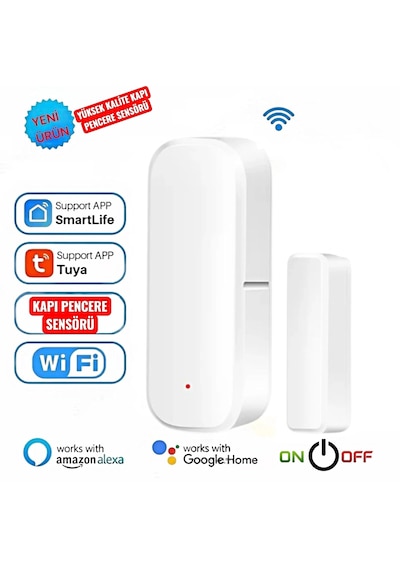 Tuya Destekli Akıllı Wifi Kapı Pencere Sensörü