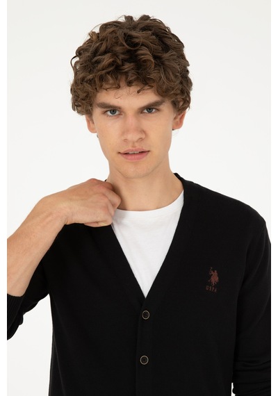U.s. Polo Assn. Erkek Siyah Hırka Triko 50293531-vr046 Siyah