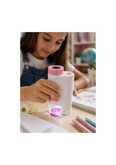 80x-200x Taşınabilir Dijital Mikroskop Led Işıklı Çocuk Eğitim Mikroskobu - Belirtilmemiş
