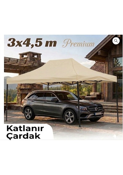 Missidea 3 4,5 Premium Makaslı Katlanır Çardak Krem