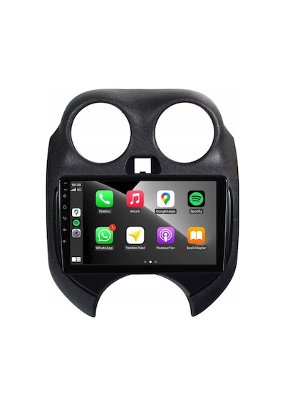 Nissan Micra Araç Multimedya Android Ekran Carplay Navigasyon Double Teyp 4+64 9" 11-13 Black Navımex