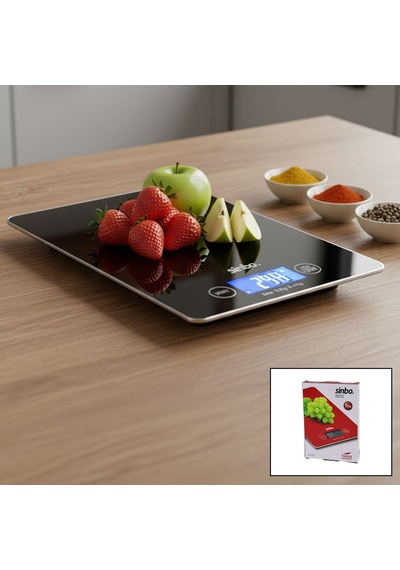 Cam Mutfak Tartısı 5kg/1g Lcd Açık Kırmızı