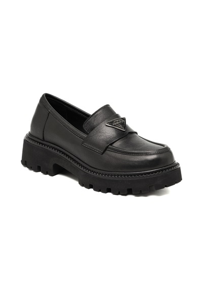 Nero Black Sneaker Günlük Kadın 25k11768 Vergelio Skin Nero Bej