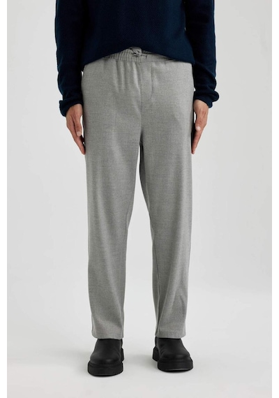 DeFacto Pantolon Relax Fit Beli Bağcıklı Cepli Basic Düz Düz Paça B7336AX23WNGR210