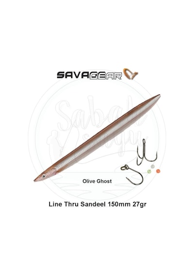 Savage Gear 3D Line Thru Sandeel 150Mm 27G 03 Olive Ghost
