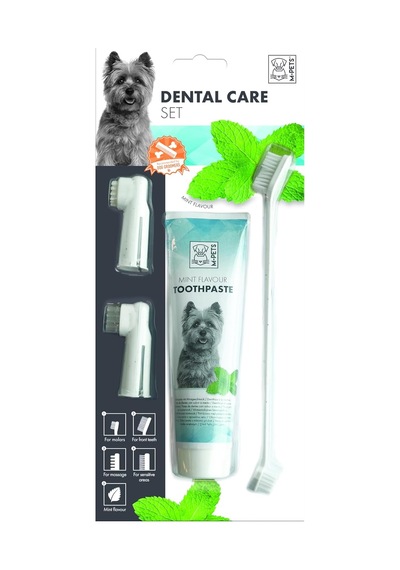 M-pets Köpekler İçin Naneli Diş Macunu+fırça Seti