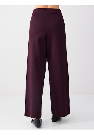 Jimmy Key Bordo Normal Paça Normal Bel Beli Lastikli Triko Pantolon 6sw185738562