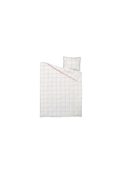 Ikea Bredvecklare Tek Kişilik Nevresim Seti Beyaz Pembe 150 X 200/50 X 60 Cm Açık Pembe - Beyaz