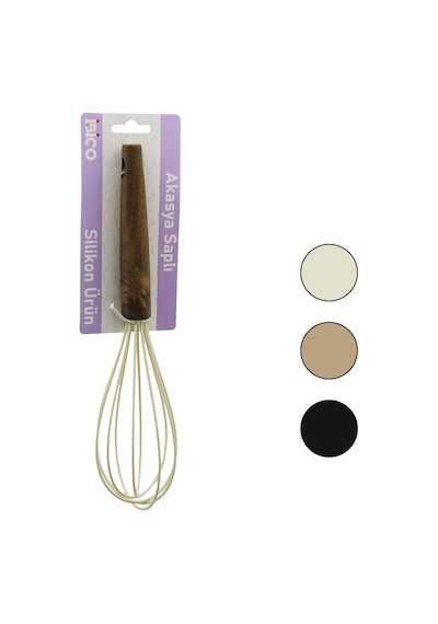 İbico İ22-018 Çırpıcı 25cm Silikon Ahşap Akasya Saplı - 6'li Paket Diğer
