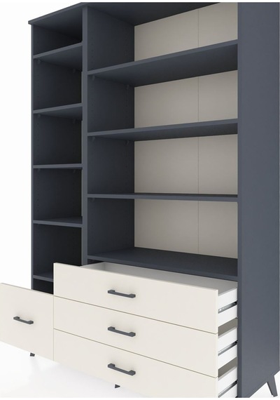 Hyperion Dolap 9 Raflı 4 Çekmeceli 132x44x195 Antrasit-antrasit/aytaşı Antrasıt/aytası - Antrasıt Hyperion Dolap 9 Raflı 4 Çekmeceli 132x44x195 Antrasit-antrasit/aytaşı Antrasıt/aytası - Antrasıt