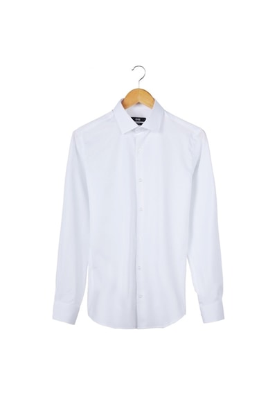 Beyaz Slim Fit Erkek Gömlek Beyaz
