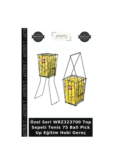 Özel Seri Wrz323700 Top Sepeti Tenis 75 Ball Pick Up Eğitim Hobi Gereç