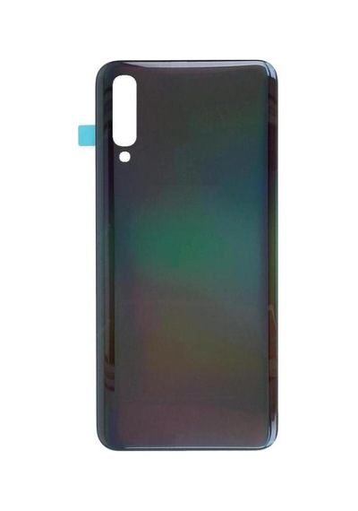 Samsung Galaxy Uyumlu A50 A505f Pil Kapağı Logolu - Siyah Siyah