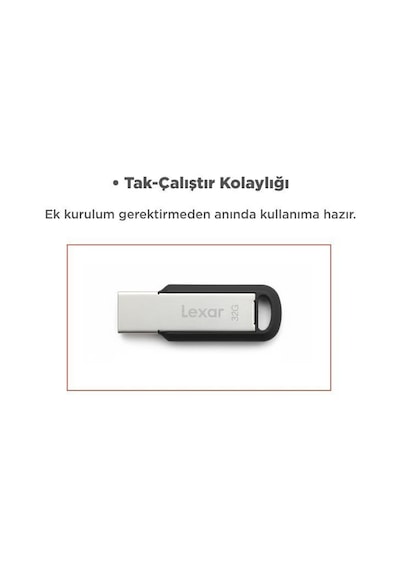 Lexar Metal Usb 3.2 Gen1 150 MB/s 32 GB M400 Flash Bellek
