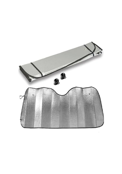 Suv Ve Geniş Araba Ön Cam Güneşliği Metalize Parlak Alüminyum Baloncuklu 140 X 70 Cm