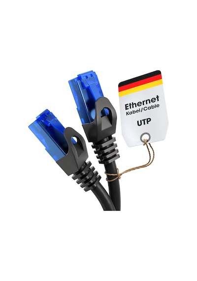 Ethernet Kablosu 10gbit/s 5m, Siyah