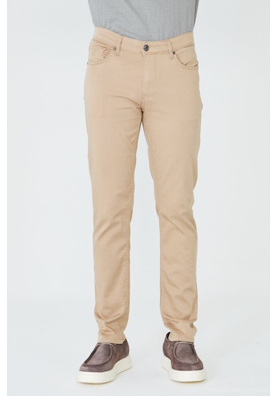 Koyu Bej Tencel Kumaş Yazlık Erkek Chino Pantolon Kum