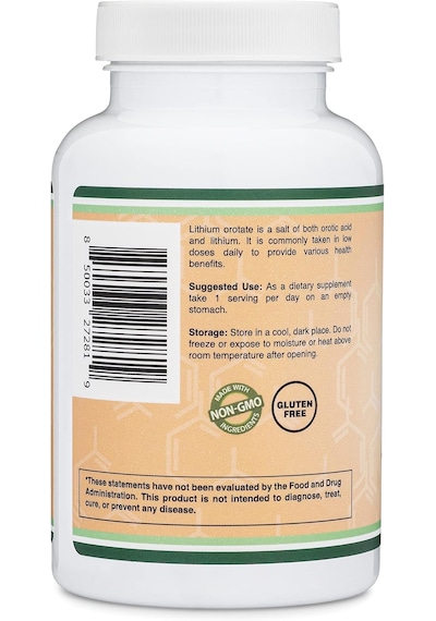 Double Wood Lithium Orotate 5 Mg Cognition And Brain Health 210 Caps Aromasız