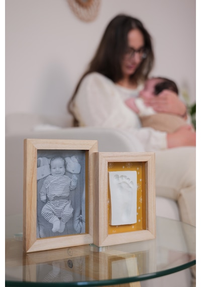 Petit Artichaut Bebek El Ayak İzi Ve Fotoğraf Çerçevesi 22x4,2x17 Cm Sarı