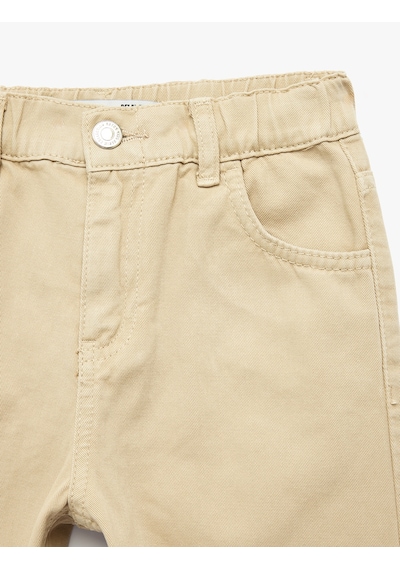 Koton Rahat Kalıp Beli Lastikli Pamuklu Rahat Kesim Basic Pantolon Bej 6skb40116tw Ekru Koton Rahat Kalıp Beli Lastikli Pamuklu Rahat Kesim Basic Pantolon Bej 6skb40116tw Ekru