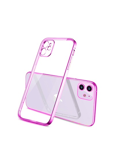Apple Uyumlu iPhone 11 6.1Inç Renkli Kenar Seffaf Kilif Kamera Korumali Silik 389584903