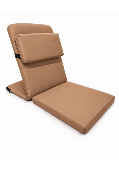 Meditasyon Sandalyesi İlave Yastıklı Backjack Xl Yoga, Nefes, Meditasyon Sandalyesi Duck Kumaş Açık Kahverengi