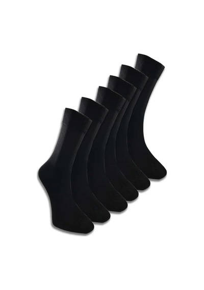 Royaleks 6 Adet Erkek Bambu Lastiği Sıkmayan Diyabetik Çorap Renkli