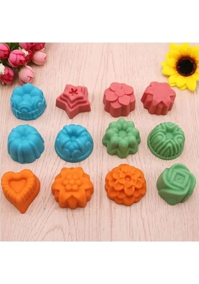 Silikon Çiçek Desenleri Mum Çikolata Sabun Buz Kek Kalıbı Goldcakes