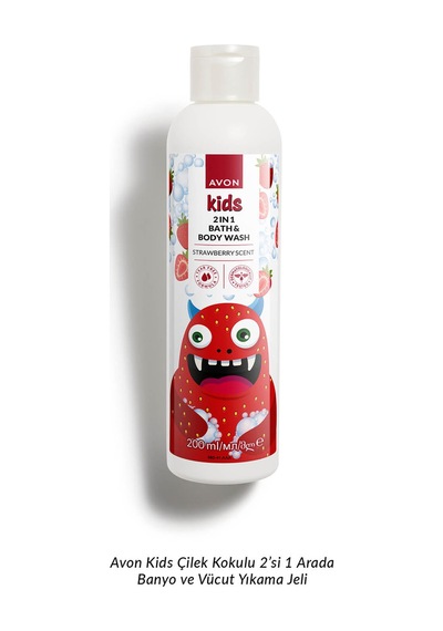 Avon Kids 2'si 1 Arada Çilek Kokulu Banyo ve Duş Jeli 2 x 200 ML