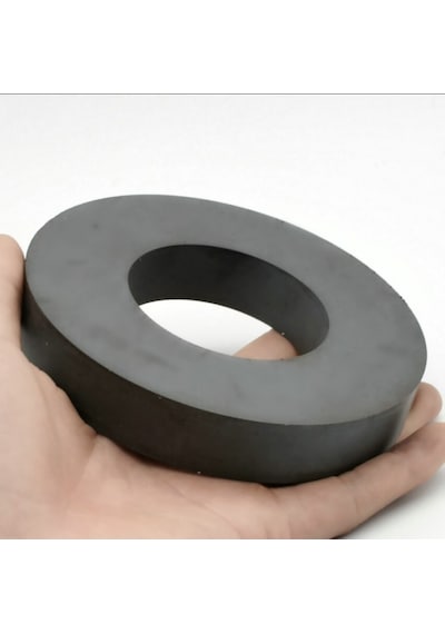 1 Adet 120X60X20 Büyük Ferrit Kömür Halka Seramik Mıknatıs Magnet