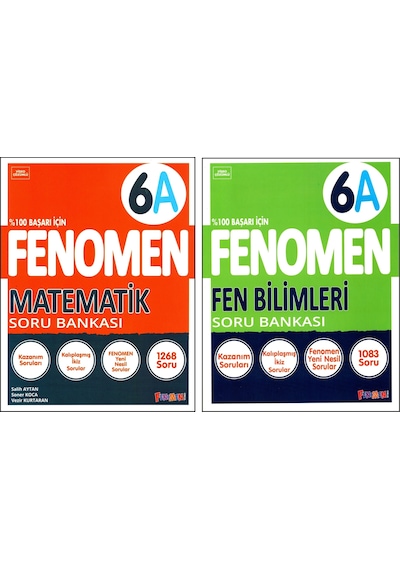 Fenomen 6. Sınıf Matematik A + Fen Bilimleri A Soru Bankası 2 Kitap