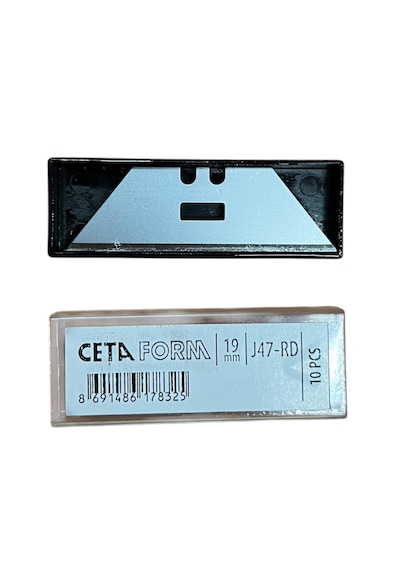 Ceta Form J47duo Maket Bıçağı Yedeği - Dikdörtgen Yuvalı 10'lu J47-rd