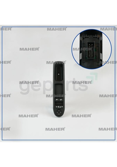 Düğme Cam Açma 207 / C3 Picasso Çiftli Ayna Ayar Düğmeli Sol
