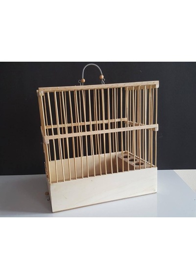 Ahşap Saka Kafesi Bambu 28x26x17