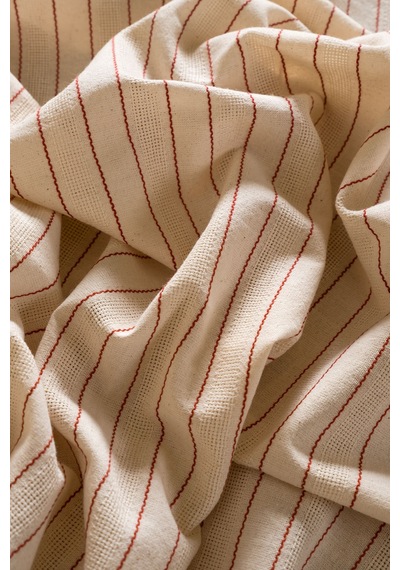 Grain %100 Pamuk Masa Örtüsü Krem-kiremit Bordür Detaylı 140x200 Cm 2598