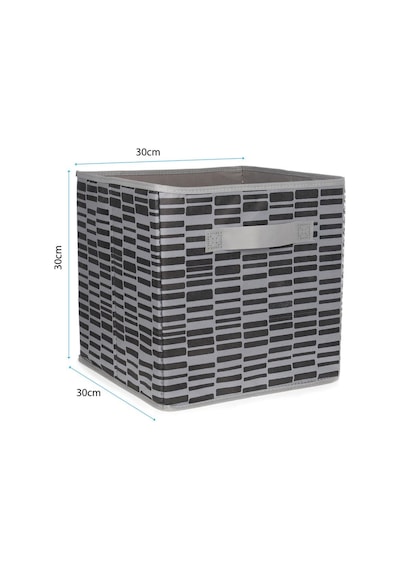 Adarya Home Dolap İçi Çamaşır Ve Oyuncak Düzenleyici Kapaksız Saklama Kutusu 30x30x30 Cm Zebra Diğer